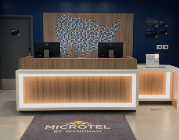 Beacon Hospitality Microtel by Wyndham front desk